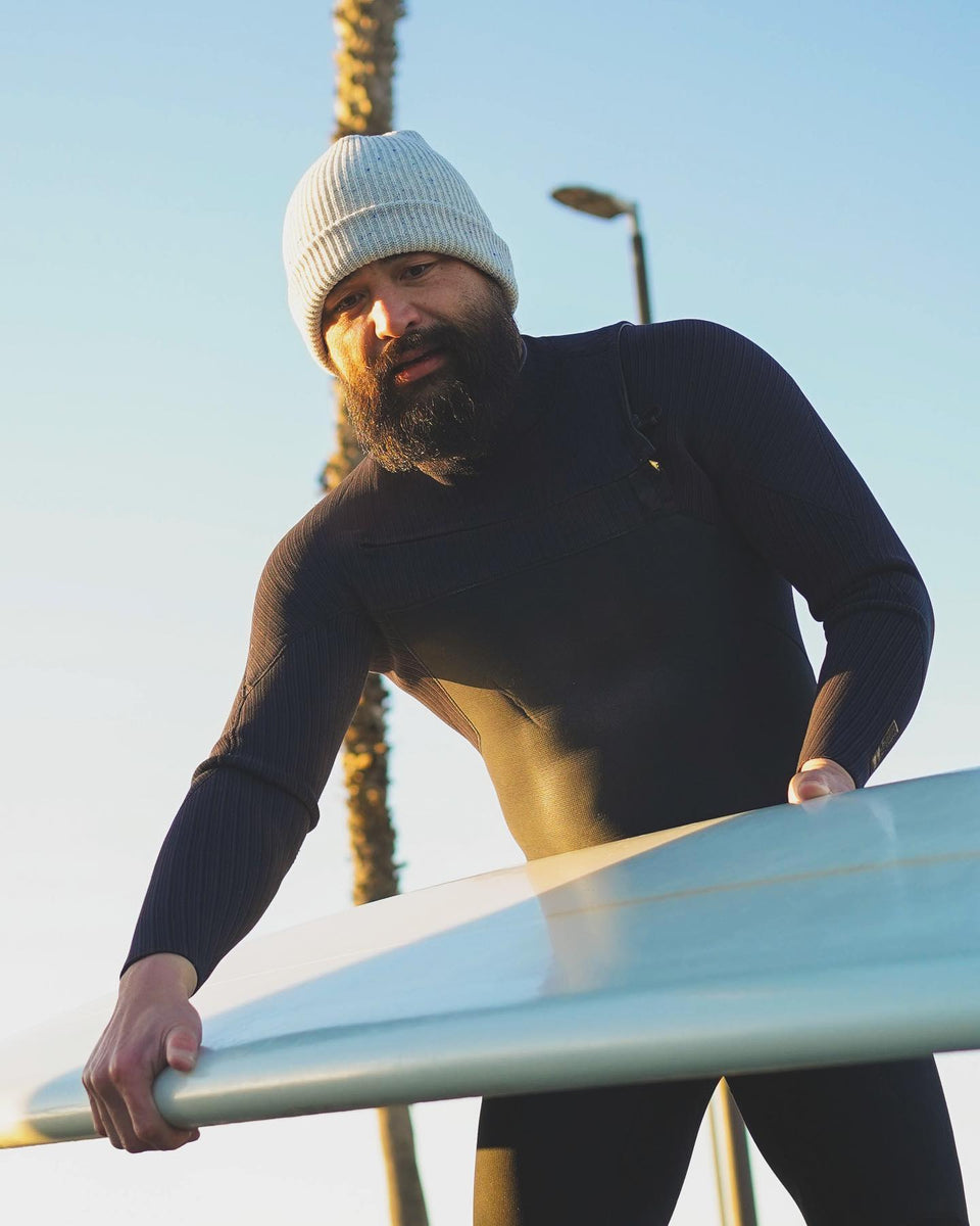 Pilgrim Surf + Supply Cashmere & Lambswool Blend Ribbed Hat - Icicle