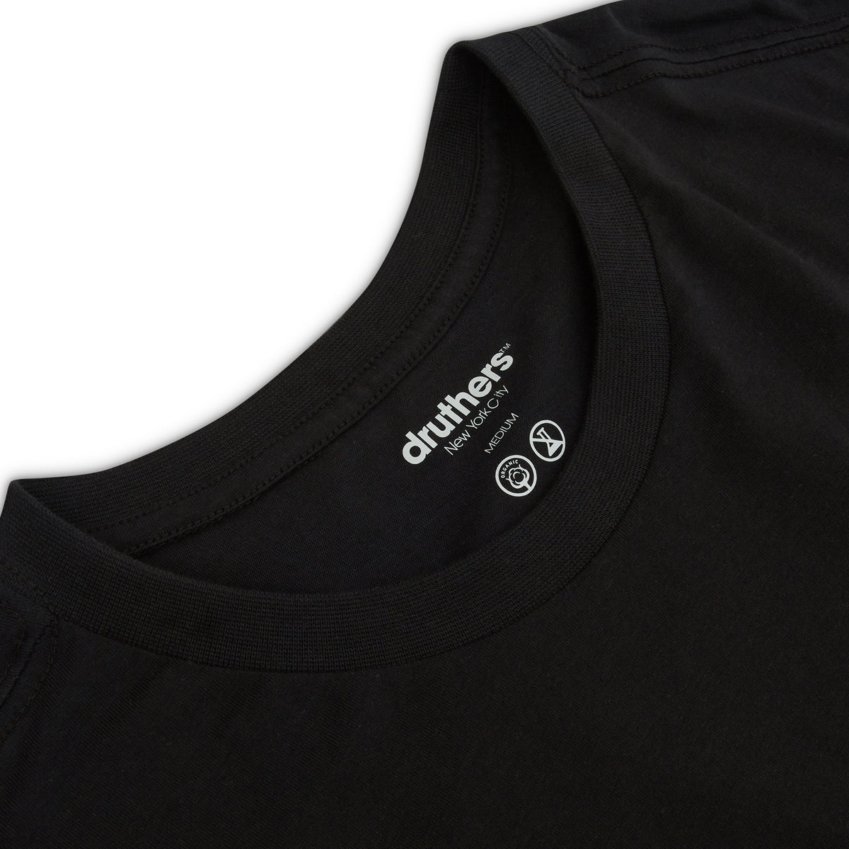 Organic GOTS® – Cotton Black Certified T-Shirt NYC Druthers -