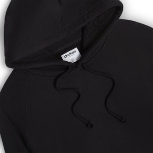 Organic Cotton 500 GSM Brushed French Terry Hooded Sweatshirt - Caviar