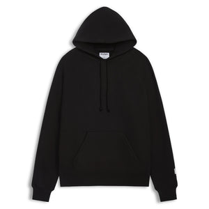 Organic Cotton 500 GSM Brushed French Terry Hooded Sweatshirt - Caviar