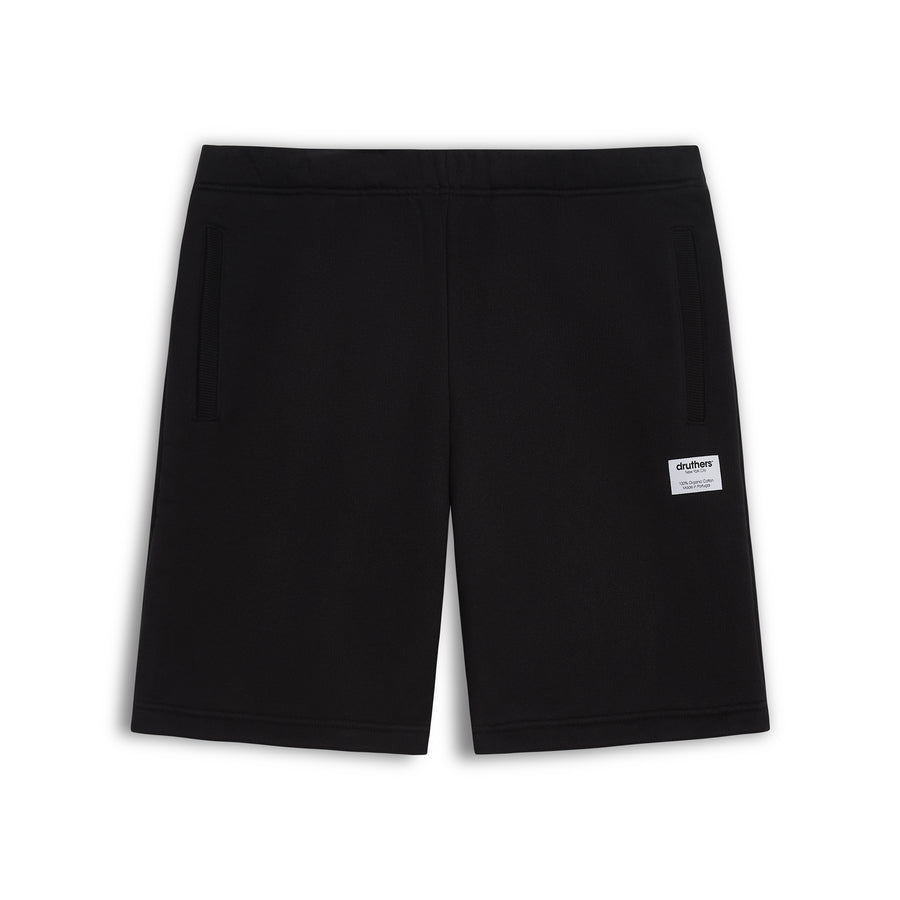 Organic Cotton 500 GSM Brushed French Terry Sweatshorts - Caviar