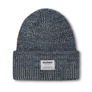 Organic Cotton Big Knit Beanie - Navy Melange