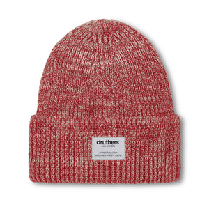 Organic Cotton Big Knit Beanie - Red Melange