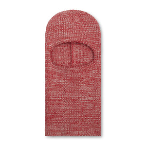 Organic Cotton Big Knit Balaclava - RED Melange SAMPLE SALE