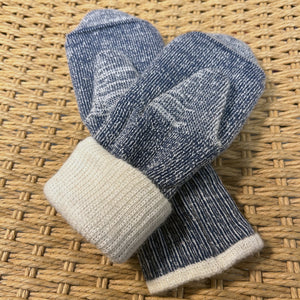 Merino Wool Mittens - Navy Melange - Sample Sale