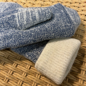 Merino Wool Mittens - Navy Melange - Sample Sale