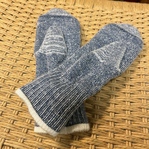 Merino Wool Mittens - Navy Melange - Sample Sale