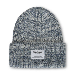 Organic Cotton Big Knit Beanie - Navy Melange