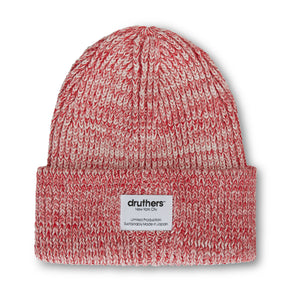 Organic Cotton Big Knit Beanie - Red Melange