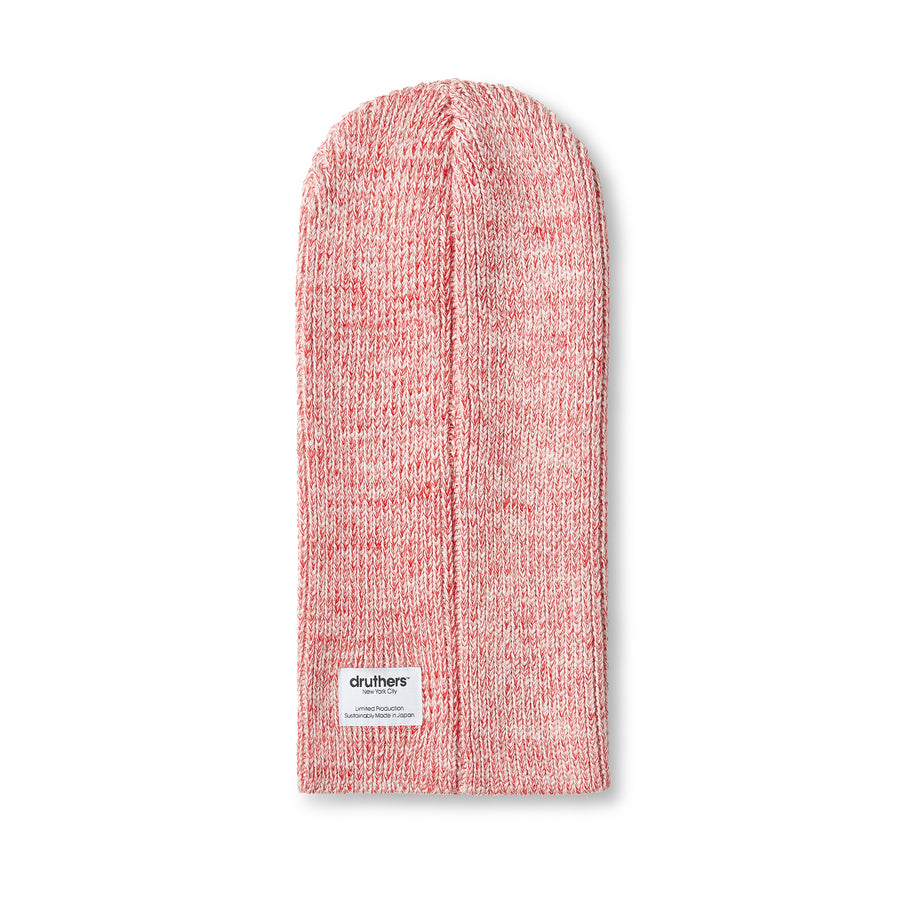 Merino Wool Big Knit Balaclava - Red Melange