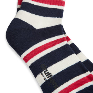 Druthers Recycled Cotton Lux Yarn Stripe Everyday Crew Socks - Set of 4