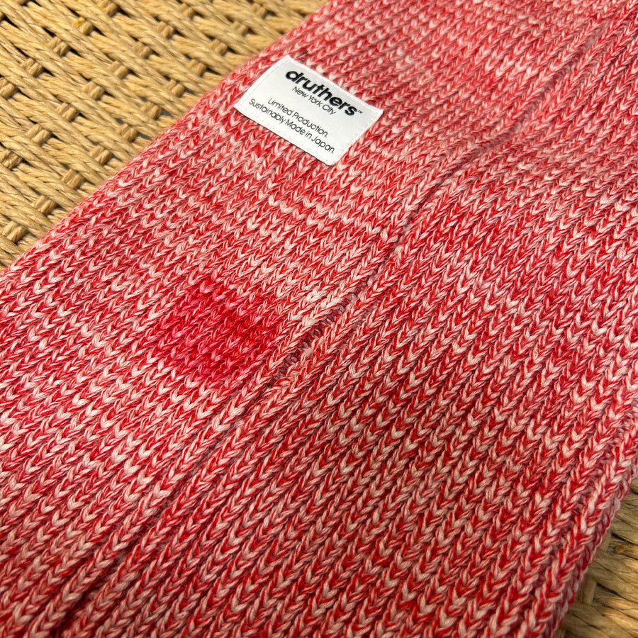 Organic Cotton Big Knit Balaclava - RED Melange SAMPLE SALE