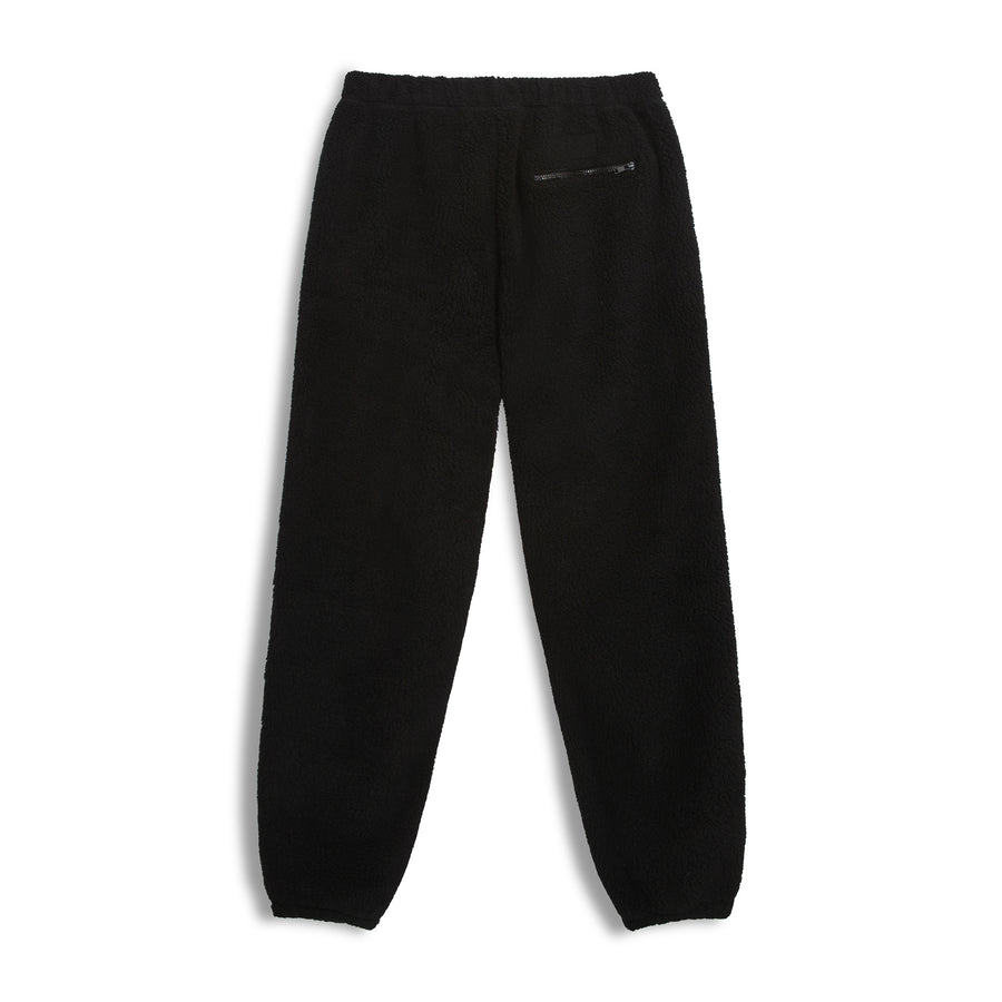 Italian Bonded Sherpa Fleece Pants - Caviar