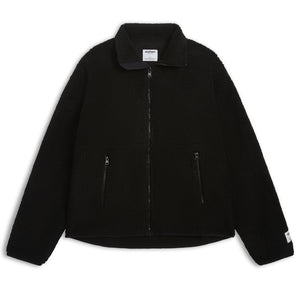 Italian Bonded Sherpa Fleece Jacket - Caviar