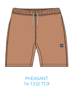 DUNE Organic Cotton 685 GSM French Terry Sweat Shorts - Pheasant