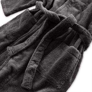 Organic Cotton Extra Heavyweight Terry Long Robe  - Storm Grey