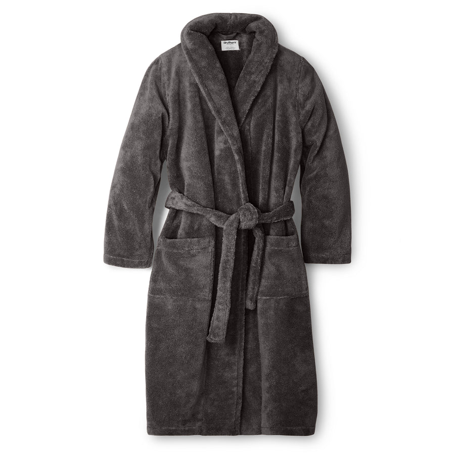 Organic Cotton Extra Heavyweight Terry Long Robe  - Storm Grey