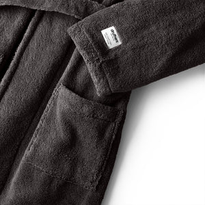 Organic Cotton Extra Heavyweight Terry Long Robe  - Storm Grey