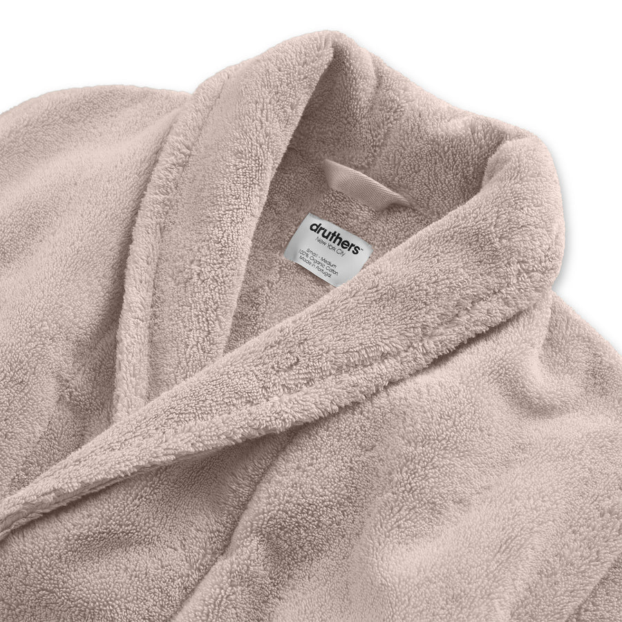 Organic Cotton Extra Heavyweight Terry Long Robe  - Chateau Grey