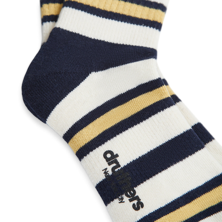 Druthers Recycled Cotton Lux Yarn Stripe Everyday Crew Socks - Set of 4