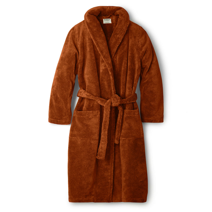 Organic Cotton Extra Heavyweight Terry Long Robe - Terra Cotta