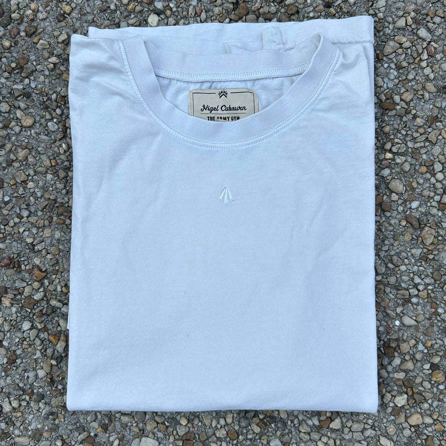 Nigel Cabourn Heavyweight Embroidered Arrow S/S Tee - Natural / Medium