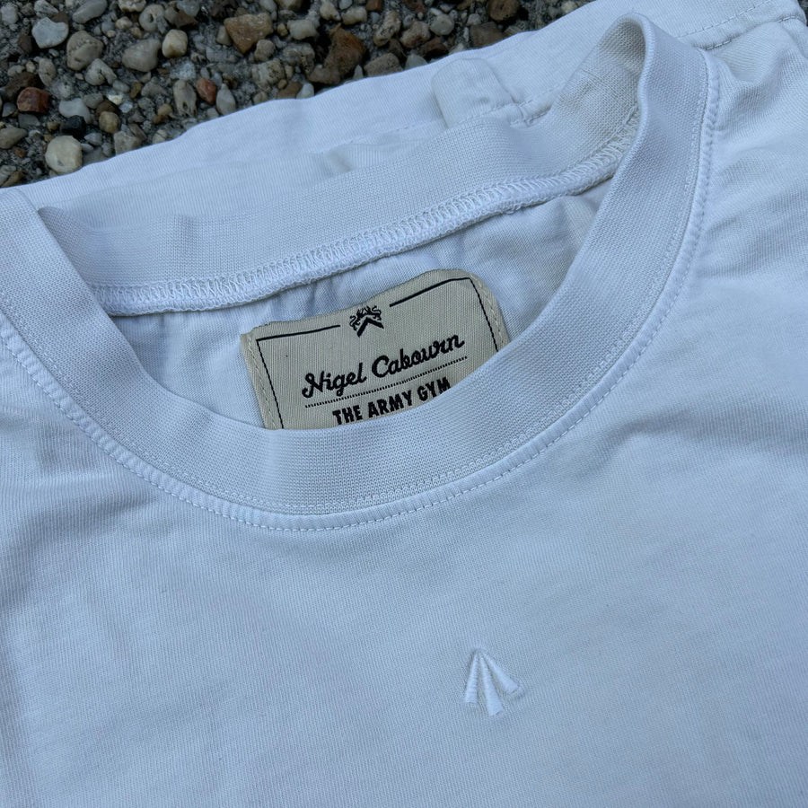 Nigel Cabourn Heavyweight Embroidered Arrow S/S Tee - Natural / Medium