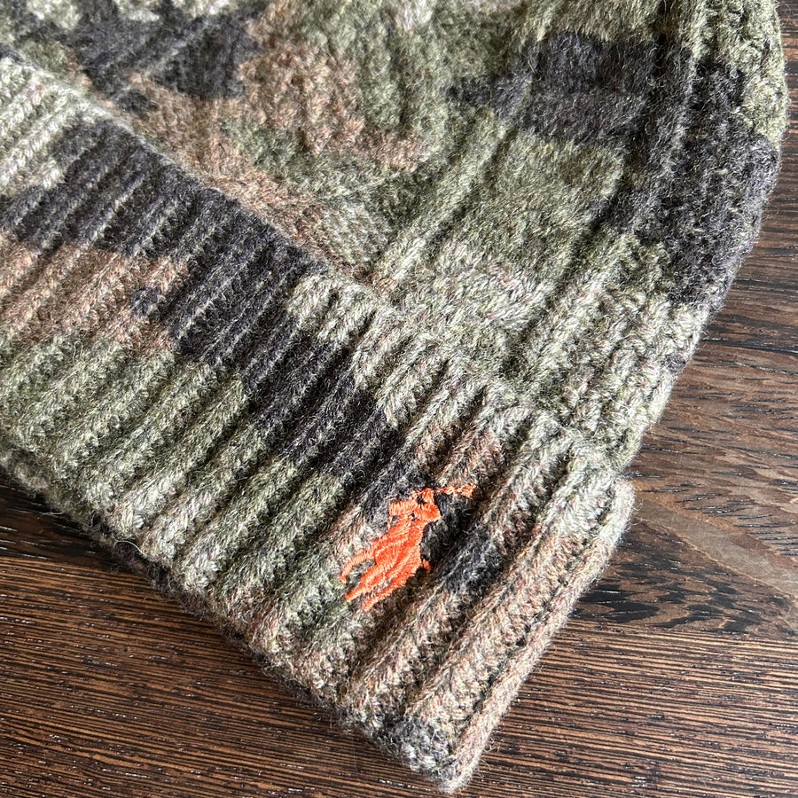 Ralph Lauren Wool Beanie & Glove Set - Camo