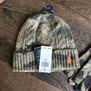 Ralph Lauren Wool Beanie & Glove Set - Camo