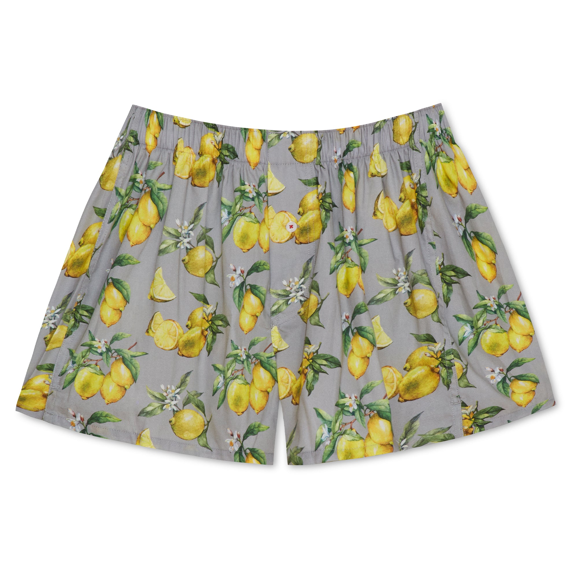 Druthers Organic Cotton Lemons Boxer Shorts - Mustard