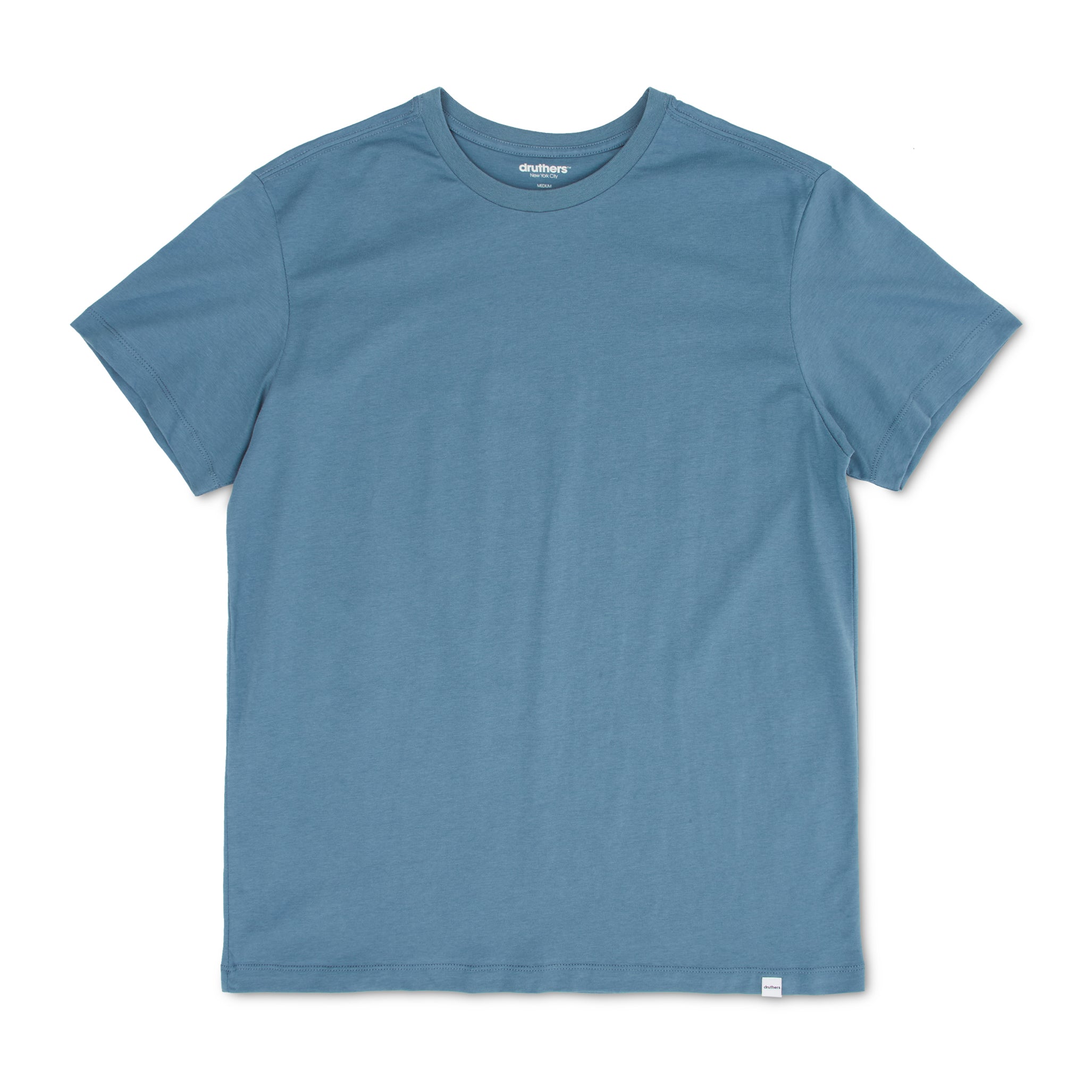GOTS® Certified Organic Cotton NYC Druthers Blue T-Shirt - – Dusty
