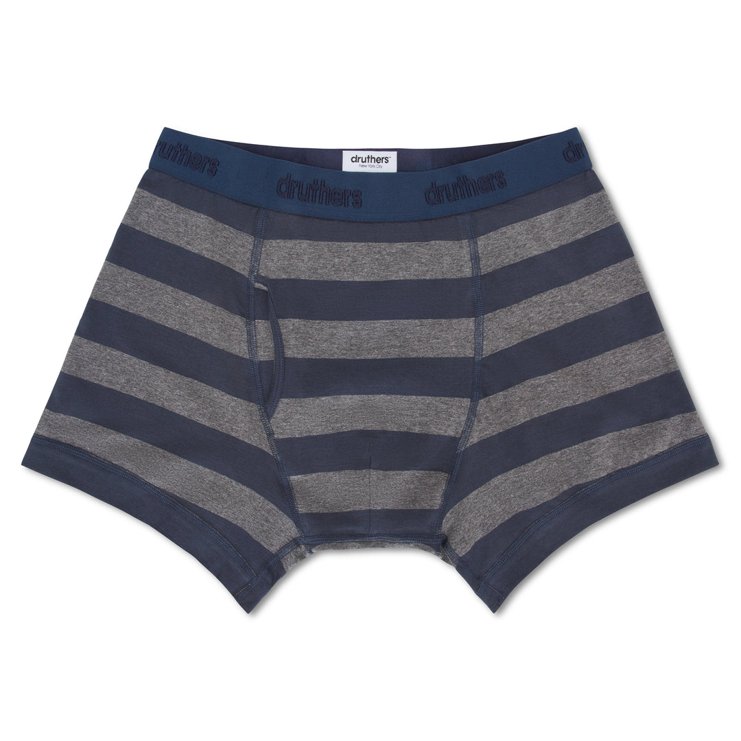 Organic cotton boxer brief – Navy Stripes